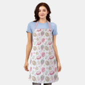 Tablier Motif d'aquarelle rose doux (Porté)