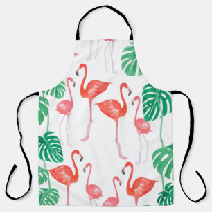 Tablier Motif d'aquarelle transparente avec famille de fla