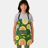 Tablier Motif d'aquarelle verte Citrus Lime (Insitu)