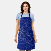 Tablier motif d'art bleu abstrait Apron (Porté)
