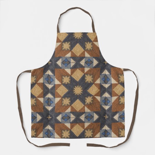 Tablier motif d'art de bloc de patchwork géométrique vinta (Recto)