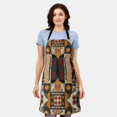Tablier motif d'art de bloc de patchwork géométrique vinta (Porté)