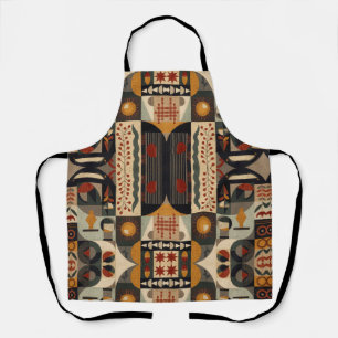 Tablier motif d'art de bloc de patchwork géométrique vinta