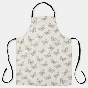Tablier Motif d'art en ligne de papillon