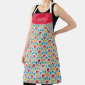 Tablier Motif d'art folklorique du coeur floral (Insitu)