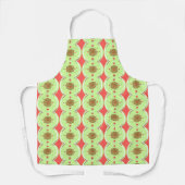 Tablier Motif d'art fractal café corail (Recto)