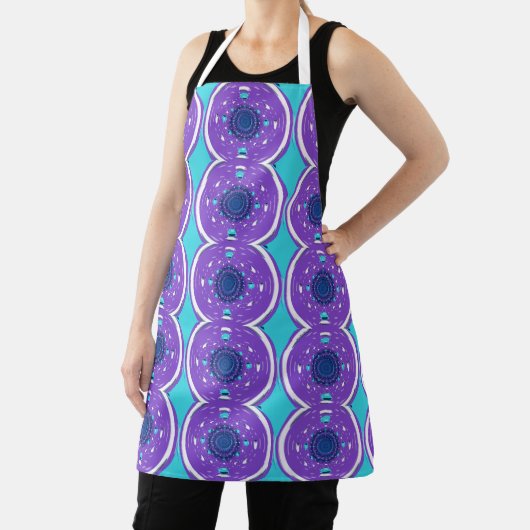 Tablier Motif d'art fractal café violet (Insitu)