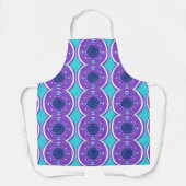 Tablier Motif d'art fractal café violet (Recto)