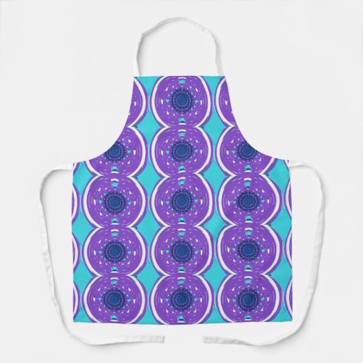 Tablier Motif d'art fractal café violet (Recto)