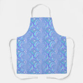 Tablier Motif d'art fractal de toile violette (Recto)