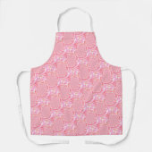 Tablier Motif d'art fractal rose et corail (Recto)