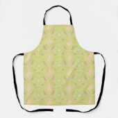 Tablier Motif d'art fractal vert Citrus (Recto)
