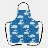 Tablier Motif de baleine bleue (Recto)