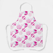 Tablier Motif De Baleines, Beaux Baleines, Baleines Roses (Recto)