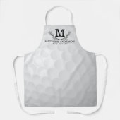 Tablier Motif de balle de golf personnalisé Nom Monogramme (Recto)