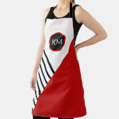 Tablier Motif de bandes de blocs de couleur rétros avec mo (Insitu)