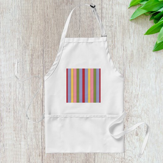 Tablier Motif de bandes verticales colorées