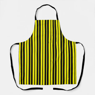 Tablier Motif de bandes verticales noires jaunes