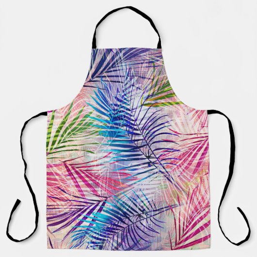 Tablier Motif de basculement Feuilles d'aquarelle Abstrait (Recto)