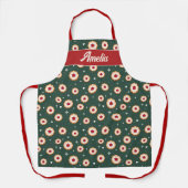 Tablier Motif de biscuits de Noël Nom de cuisson des Fêtes (Recto)