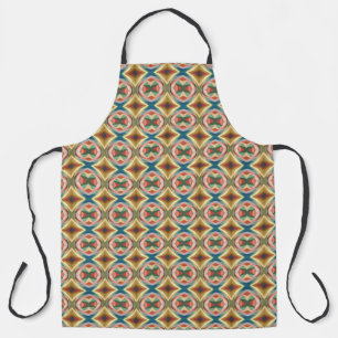 Tablier Motif de bloc de couleur géométrique Retro Pop Art