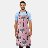 Tablier Motif de bois de renard de bébé géométrique (Porté)