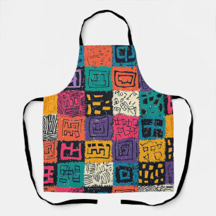 Tablier Motif de boîte coloré vibrant