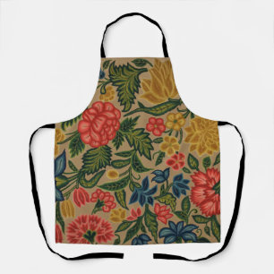 Tablier Motif de broderie florale au crewel vintage