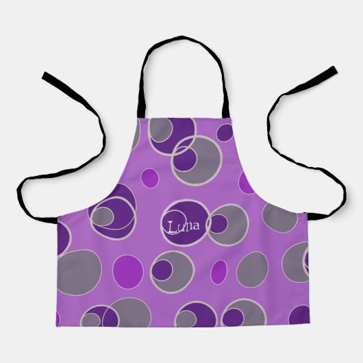 Tablier Motif de bulle rétro (Recto)