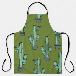 Tablier Motif de cactus dessiné à la main