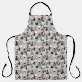 Tablier Motif de cactus texturés à la main (Recto)