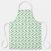 Tablier Motif de cactus vert vif (Recto)