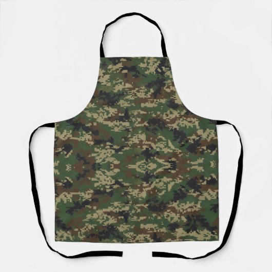 Tablier Motif de camouflage militaire Pixel (Recto)