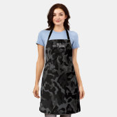 Tablier Motif de Camouflage noir de nuit moderne (Porté)