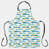 Tablier Motif de canard en caoutchouc jaune (Recto)