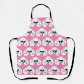 Tablier Motif de caniche mignon rose (Recto)