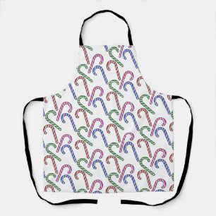 Tablier Motif de canne à bonbons pailletée
