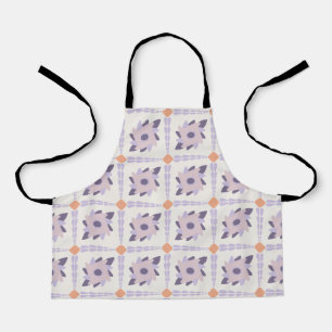 Tablier Motif de carreau décoratif pastel violet