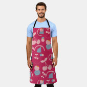 Tablier motif de cerise (Porté)