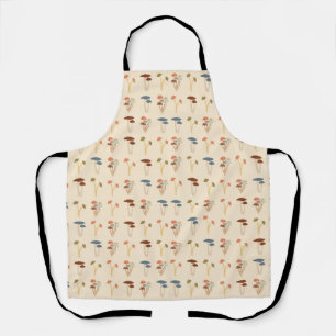Tablier Motif de champignons neutres