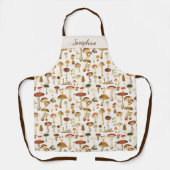 Tablier Motif de champignons vintages (Recto)