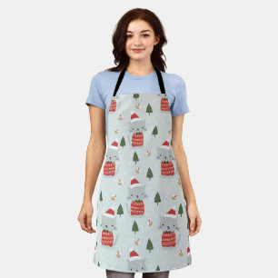 Tablier Motif de chat de Noël mignon – Fêtes de fin d'anné