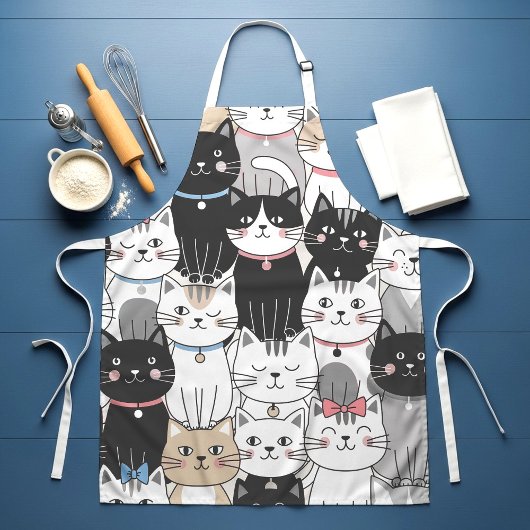 Tablier Motif de chat fantaisiste mignon