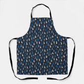 Tablier motif de chat mignon bleu (Recto)
