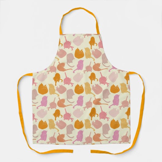 Tablier Motif de chat moderne (Recto)