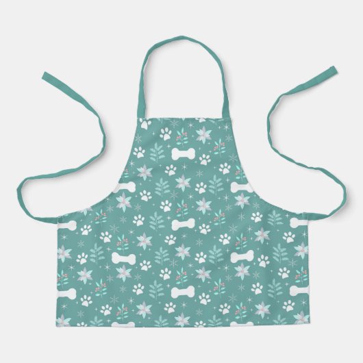 Tablier Motif de chiens et d'os de vacances (Recto)