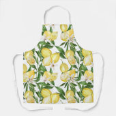 Tablier Motif de citrons et citrons d'été (Recto)