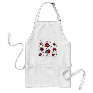 Tablier Motif de coccinelles de bande dessinée