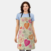 Tablier Motif de coeur (Porté)