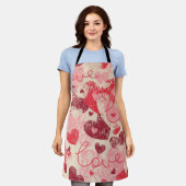 Tablier Motif de coeur (Porté)